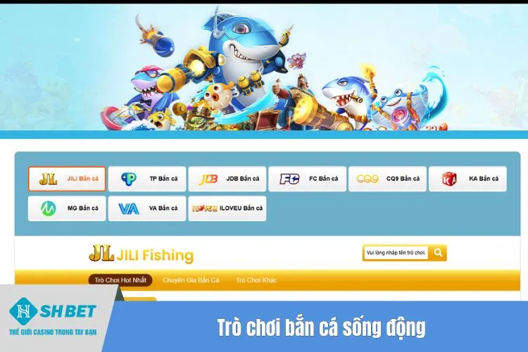 Trò chơi bắn cá sống động