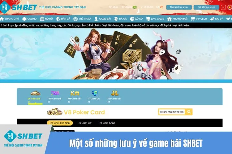 Một số những lưu ý về game bài SHBET mà game thủ nên biết