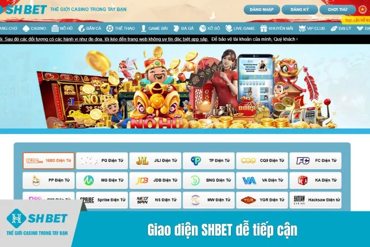 Giao diện SHBET dễ tiếp cận