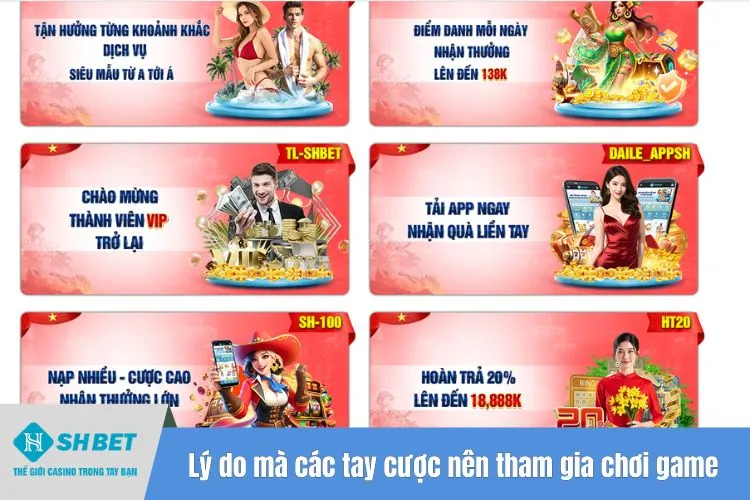 Lý do mà các tay cược nên tham gia chơi game bài SHBET