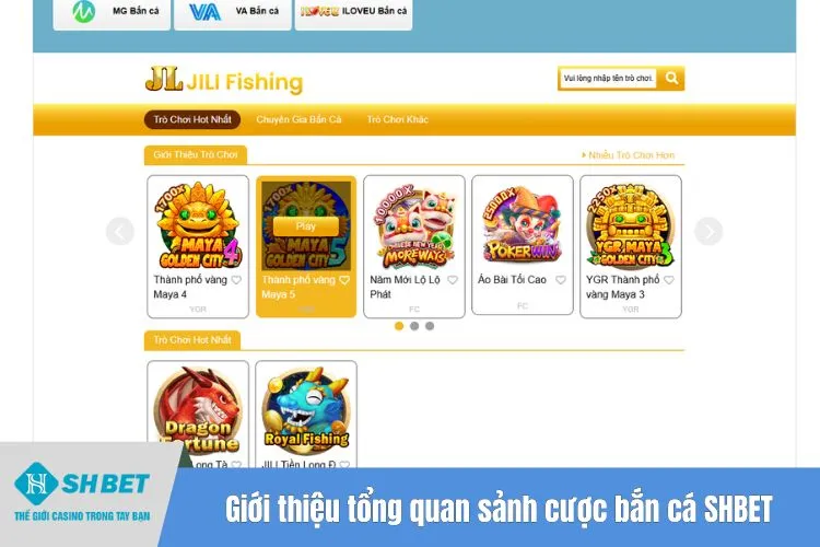 Giới thiệu tổng quan sảnh cược bắn cá SHBET